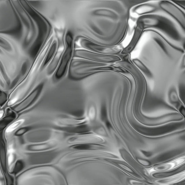 abstract chrome surface with ripples